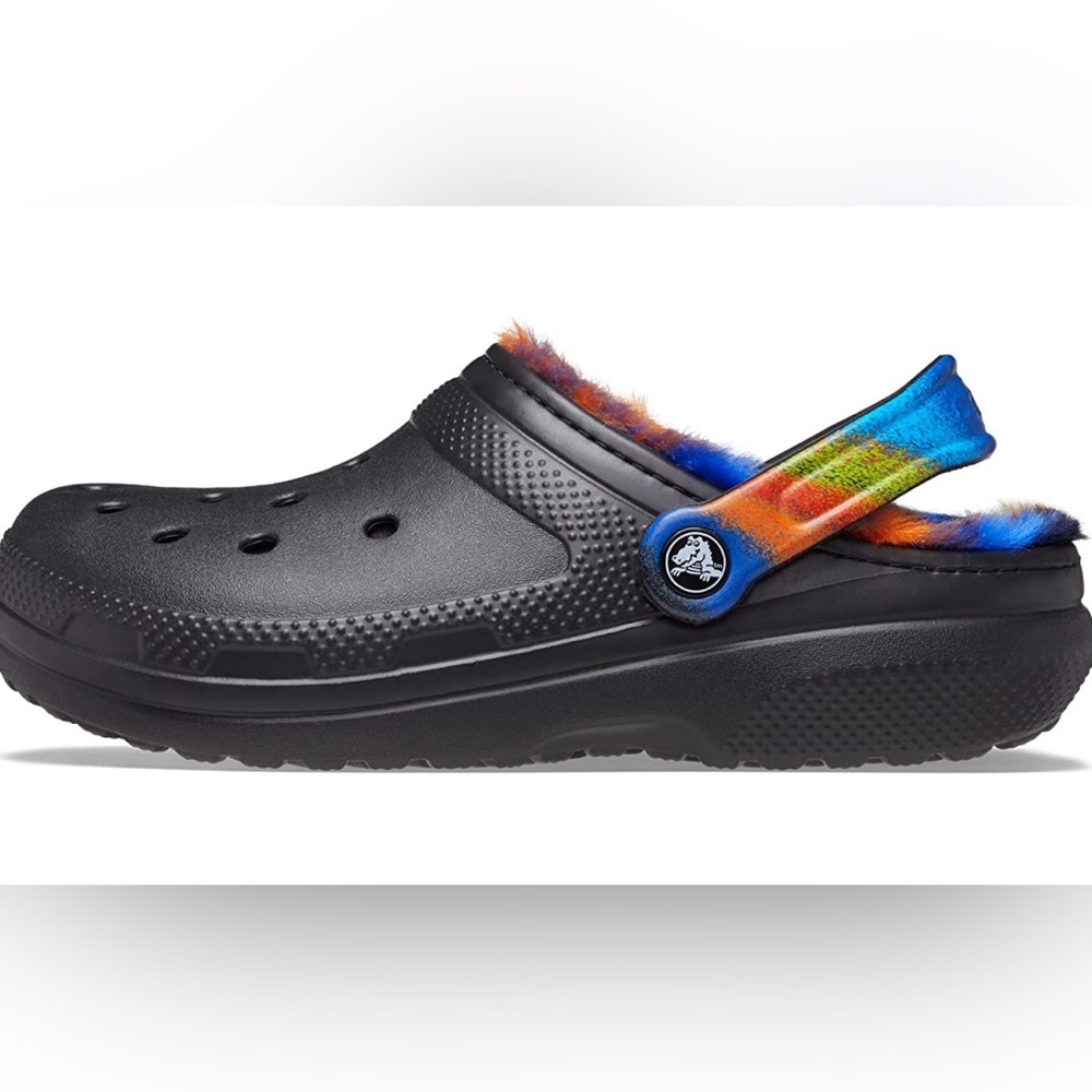Brand new black fleece lined crocs size youth 4